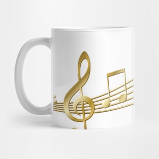 Musical Notes in Gold Mug